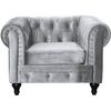 Sillón Chesterfield "aliza"  - Gris