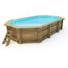 Piscina De Madera " Brazilia " 5,86 X 3,86 X 1,20 M - Cubierta Con Burbujas 180 Μ - Cubierta De Invierno 280 G/m².