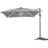 Parasol De Jardin Led Alu "sun 3 Luxe" - Cuadrado -  3 X 3 M - Gris