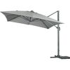 Parasol De Jardin Led Alu "sun 3 Luxe" - Cuadrado -  3 X 3 M - Gris