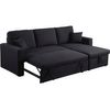 Sofá Esquinero Convertible "alain" - 3 Plazas - Negro