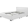 Cama Led "nico" 140 × 190 Cm - Blanco