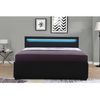 Cama Led "nico" 140 × 190 Cm - Negro