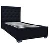 Cama Simple Con Cofre "tino" - 90 × 190 Cm - Negro