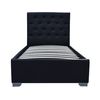 Cama Simple Con Cofre "tino" - 90 × 190 Cm - Negro