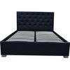 Cama Doble Con Cofre "tino" 140 × 190 Cm - Negro