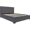 Cama Doble Con Cofre "tino" - 160 × 200 Cm - Gris