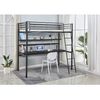 Cama Mezzanine "alona" - 90 X 190 Cm - Negro