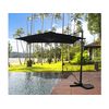 Sombrilla De Jardin Deportada "soleil" - Cuadrada - 2.5 X 2.5 M - Negro