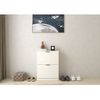 Mueble Zapatero "brighton" - 60 X 23,8 X 81,5 Cm - 2 Puertas - Blanco