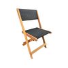 Silla Plegable De Madera Exótica "seoul" - Arce - Negro - Lote De 2