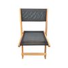 Silla Plegable De Madera Exótica "seoul" - Arce - Negro - Lote De 2