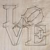 Cuadro De Madera String Art - Love 22 X 22 Cm