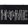 Cuadro Negro De Madera String Art - Home Deco 30 X 22 Cm