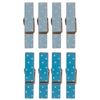 16 Mini Pinzas De Madera Magnéticas Azules 3,5 Cm