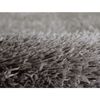 Alfombra Salón, Dormitorio Gris Liso Shaggy Suave Pelo Largo 100x150cm