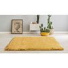 Alfombra De Salón Shaggy Amarillo Mostaza 100x150cm