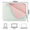 Funda Protectora Para Portátil/tablet 14'' Con Cremalleras - Gris Perla Y Rosa