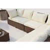 Conjunto De Jardín Modular 13/14 Personas Resina Trenzada Marrón/blanc Stalla