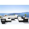 Conjunto De Jardín Modular 13/14 Personas Negro/blanco Stalla