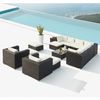 Conjunto De Jardín Modular 13/14 Personas Negro/blanco Stalla