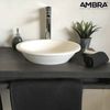 Colección Bloom - Lavabo Sobre Encimera De Solid Surface 41 Cm - Ambra