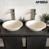 Colección Bloom - Lavabo Sobre Encimera De Solid Surface 41 Cm - Ambra