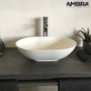 Colección Bora - Lavabo Sobre Encimera Ovalado De 47 Cm En Solid Surface - Ambra