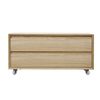 Colección Wilson - Mueble De 90 Cm, 2 Cajones, En Roble Natural - Mueble De Baño - Léa