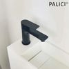 Colección Palici - Mezclador Bajo De Latón Negro Mate Para Lavabo - Lowy