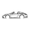 Decoración De Pared En Metal - 911 Targa Mod 991 Detallada - Decoración De Pared En Metal - Silueta De Auto - 100cm