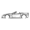Decoración De Pared De Metal - Corvette C6 Convertible Detallado - Decoración De Pared De Metal - 100cm
