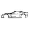 Decoración De Pared De Metal - Corvette C6 Z06 - Decoración De Pared - 100cm
