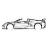 Decoración De Pared De Metal - Detallado Corvette C8 Convertible - Decoración De Pared - 100cm