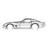 Decoración De Pared De Metal - Corvette Detallada De 1982 - Decoración De Pared De Metal - 100cm