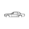 Logotipo - Detalle Mustang Coupe - 1966 - Decoración De Pared De Metal - 80cm