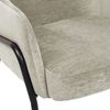 Layton-sillón De Tela Color Lino Y Metal Negro Mate