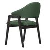 Wool-silla De Tela Verde Y Madera Negra (x2)