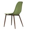 Ester-silla Verde Y Metal Nogal (x4)