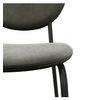 Cuba-silla Terciopelo Gris Carbón Y Metal Negro (x2)