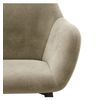 Gabin-sillón De Mesa Terciopelo Taupe Y Metal Negro (x2)