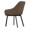 Victor-silla Terciopelo Marron Y Metal Negro (x2)