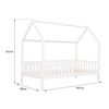 Cama Cabaña Para Niños Blanca Marceau 190x90cm