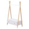 Perchero De Madera Y Blanco Con Cajón Para Niños Lou