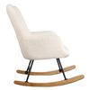 Silla Mecedora Borreguito Efecto Lana Rizada Beige Kaira