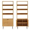 Librería De Madera Con 4 Estantes Y 2 Puertas Stinna