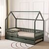 Cama Cabaña Nido Verde190x90cm Para Niños Marceau