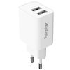 Cargador Pared Doble Usb 12w Fairplay Carga Rápida Segura - Blanco