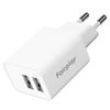 Cargador Pared Doble Usb 12w Fairplay Carga Rápida Segura - Blanco