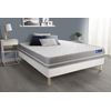 Somier + Colchón Muelles Ensacados Con Kit De Base De Cama Blanco 180x210cm - Comodidad Equilibrado